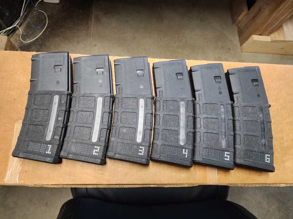 PICS! HAND STIPPLED SIX MAGPUL PMAG AR-15 30 ROUND MAG M3 556 223 AR M4-img-1