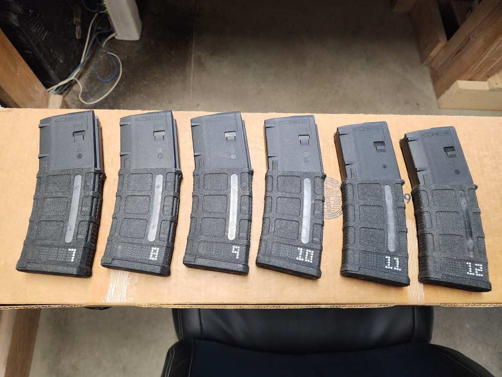 PICS! HAND STIPPLED SIX MAGPUL PMAG AR-15 30 ROUND MAG M3 556 223 AR M4-img-1