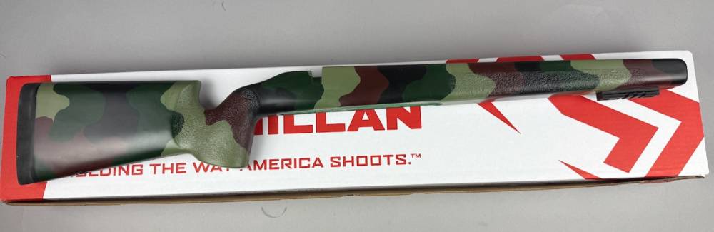 McMillan A3 Tactical Fiberglass Stock for Tikka T3X Woodland Camo - NEW-img-0