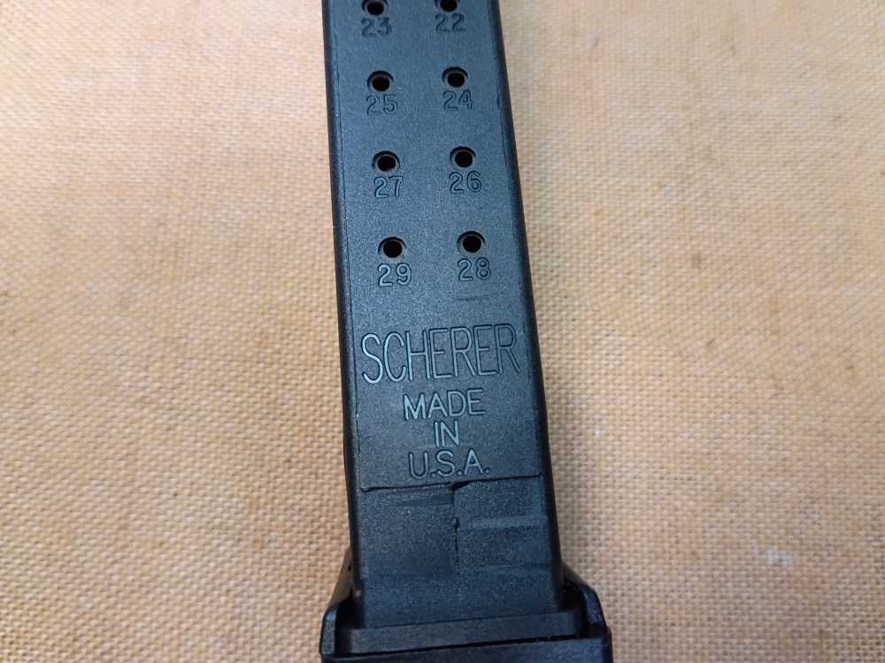 Scherer Preban 31rd .40 S&W Glock 22 23 magazine NOS unfired pre ban MA OK-img-6