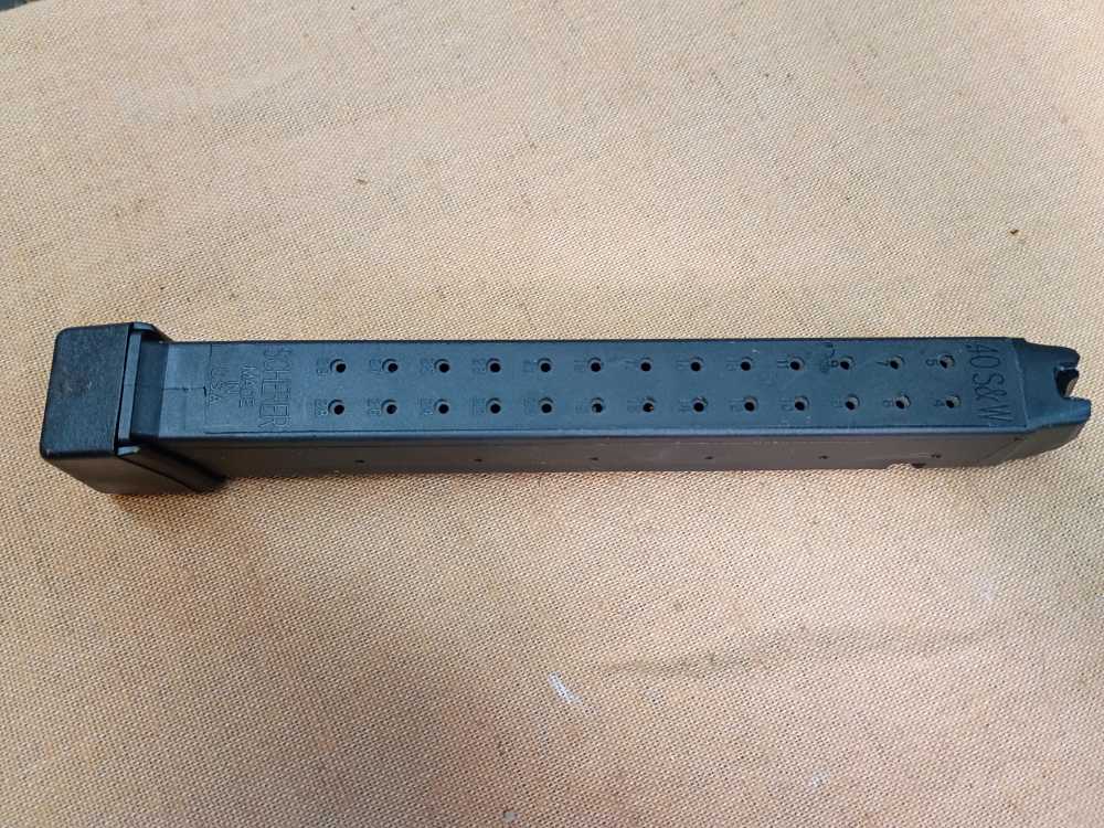 Scherer Preban 31rd .40 S&W Glock 22 23 magazine NOS unfired pre ban MA OK-img-1