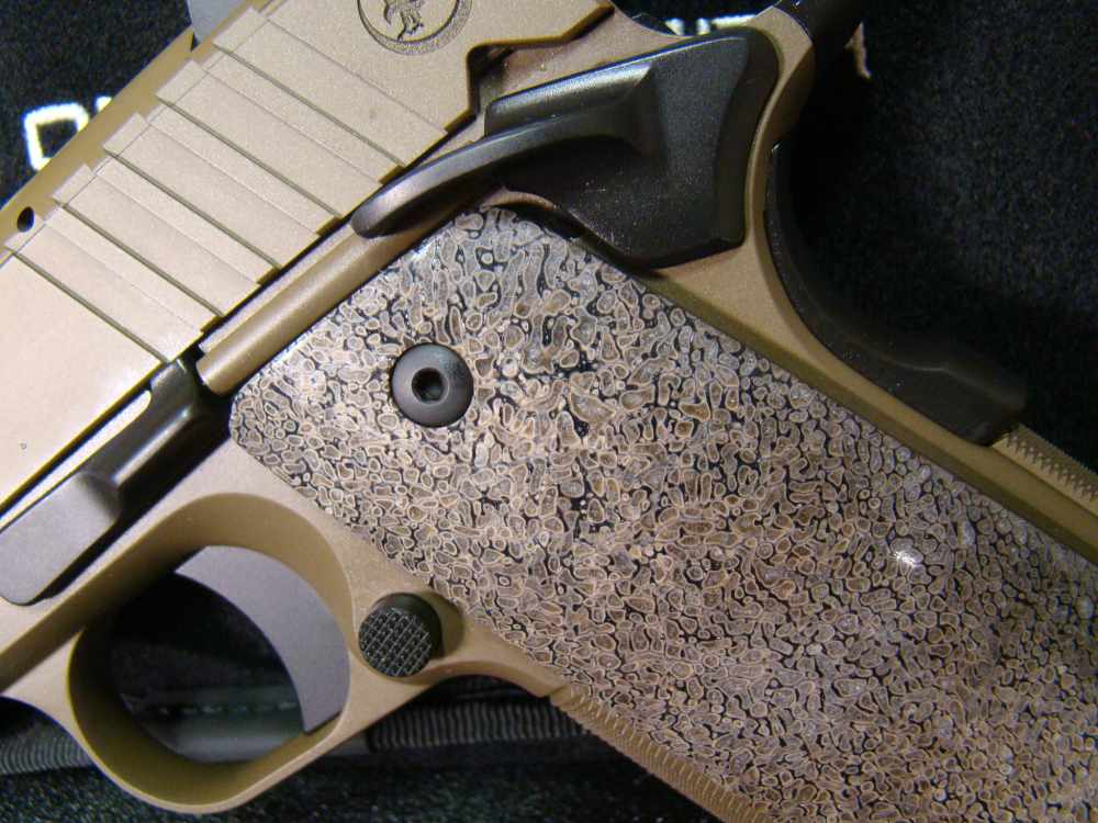 Nighthawk Custom Firehawk 9mm 1911 comp Pistol Sandhawk FDE tan finish IOS -img-7