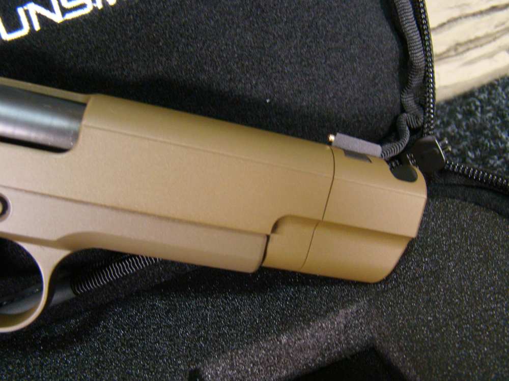 Nighthawk Custom Firehawk 9mm 1911 comp Pistol Sandhawk FDE tan finish IOS -img-11