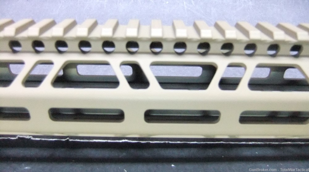 17" AR10 Clamp LOW Profile MLOK MLOCK FDE Dark Earth Free Float Handguard-img-4