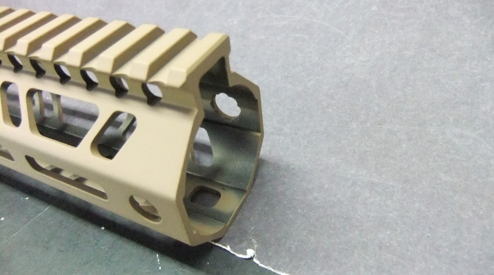 17" AR10 Clamp LOW Profile MLOK MLOCK FDE Dark Earth Free Float Handguard-img-3