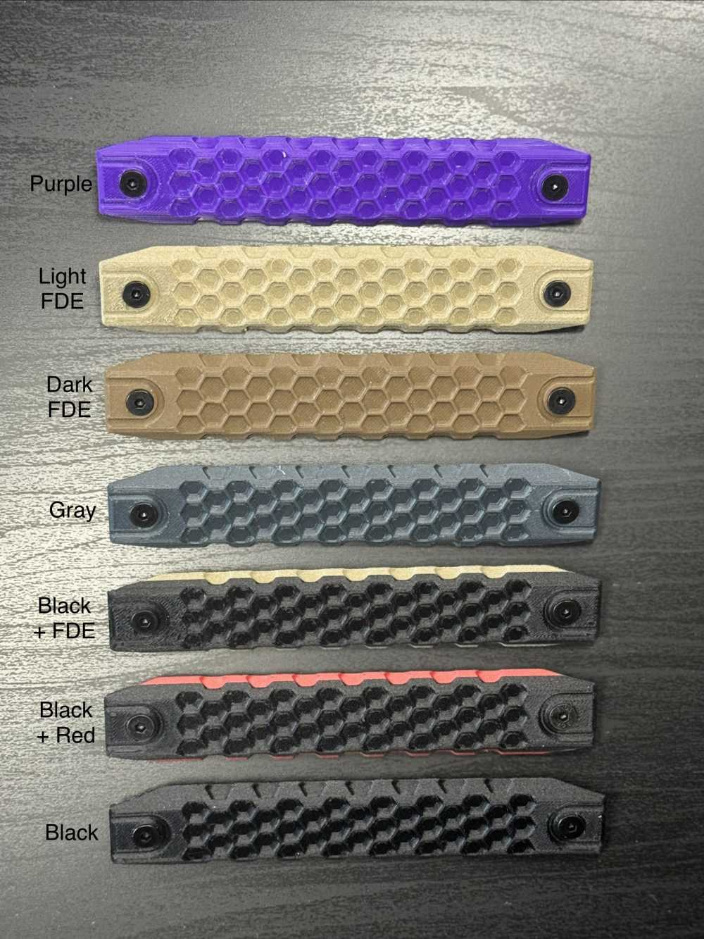 5 1/2" | Set of 2 M-LOK Rail Cover Panels | Textured Grip-img-0