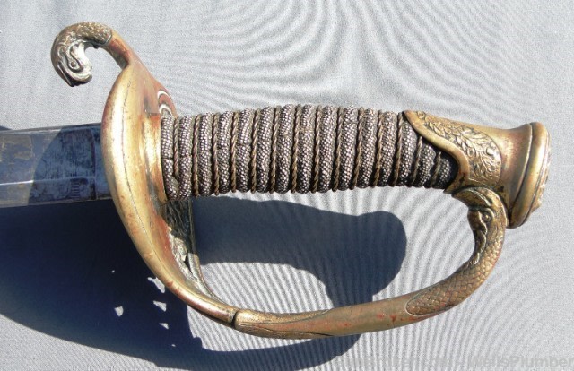 USN CIVIL WAR OFFICERS PRESENTATION SWORD w/PAPERS-img-10