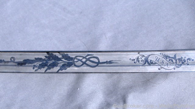 USN CIVIL WAR OFFICERS PRESENTATION SWORD w/PAPERS-img-12