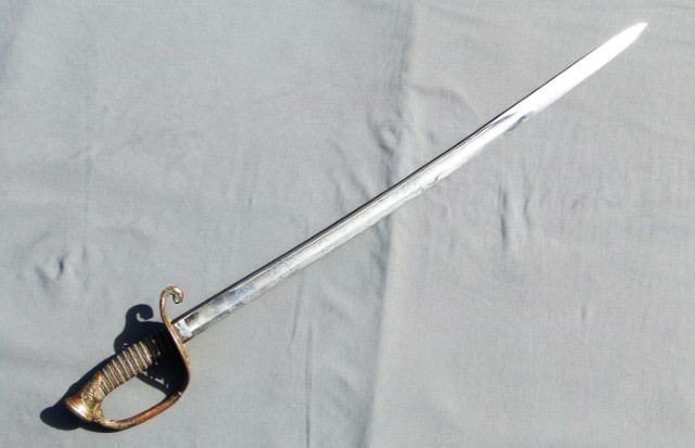 USN CIVIL WAR OFFICERS PRESENTATION SWORD w/PAPERS-img-2