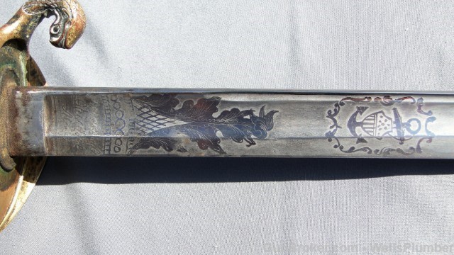 USN CIVIL WAR OFFICERS PRESENTATION SWORD w/PAPERS-img-6