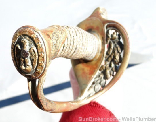 USN CIVIL WAR OFFICERS PRESENTATION SWORD w/PAPERS-img-20