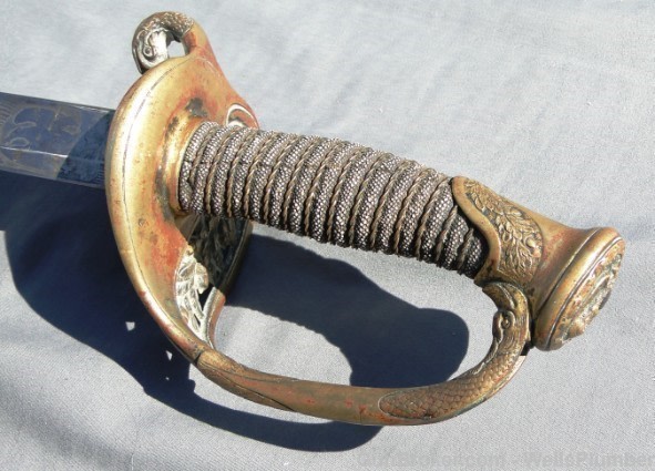 USN CIVIL WAR OFFICERS PRESENTATION SWORD w/PAPERS-img-18