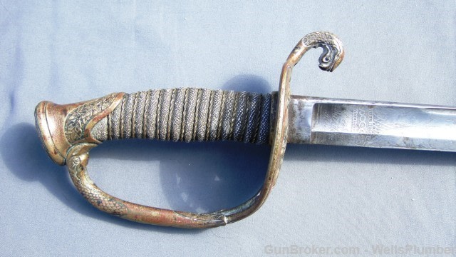 USN CIVIL WAR OFFICERS PRESENTATION SWORD w/PAPERS-img-4