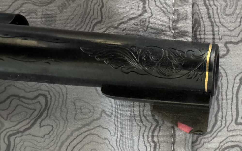 Hand Engraved, Gold Inlay,  Three Screw Ruger Super Blackhawk-img-5