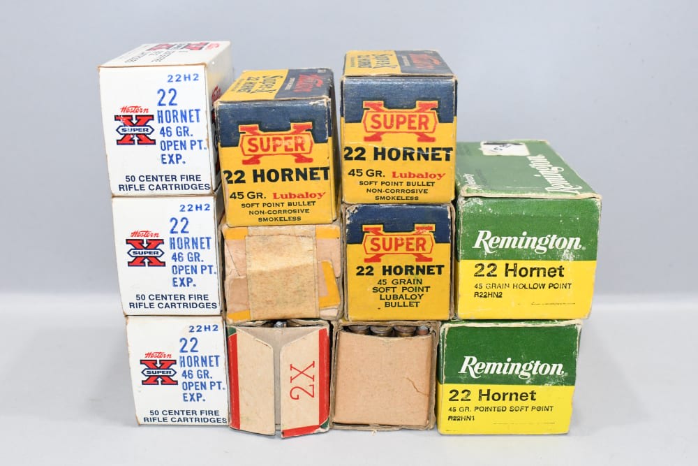 11 Boxes 546 RDS Vintage Mixed 22 Hornet Rifle Ammo Winchester Remington +-img-5