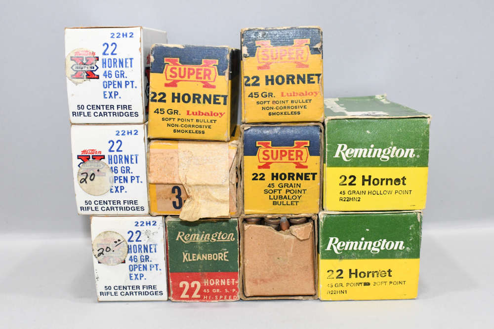 11 Boxes 546 RDS Vintage Mixed 22 Hornet Rifle Ammo Winchester Remington +-img-3