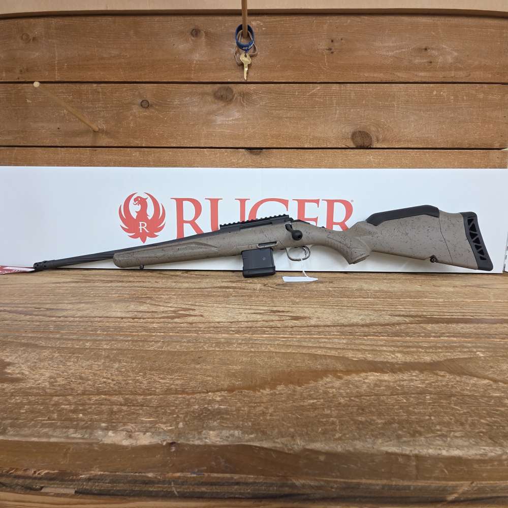 Ruger American Gen II Ranch LH 5.56 NATO 16.1" Threaded bbl FDE Splatter-img-0