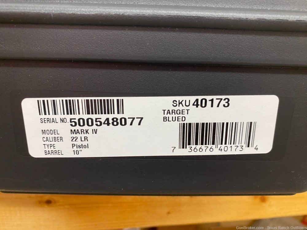 Ruger Mark IV Target  10" 22lr Blued NIB-img-5