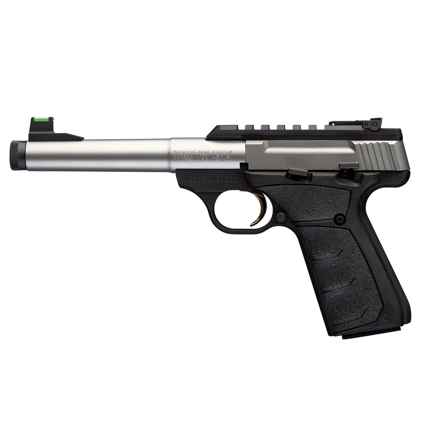 BROWNING Buck Mark Plus Camper Stainless UFX Suppressor Ready .22LR Pistol-img-1