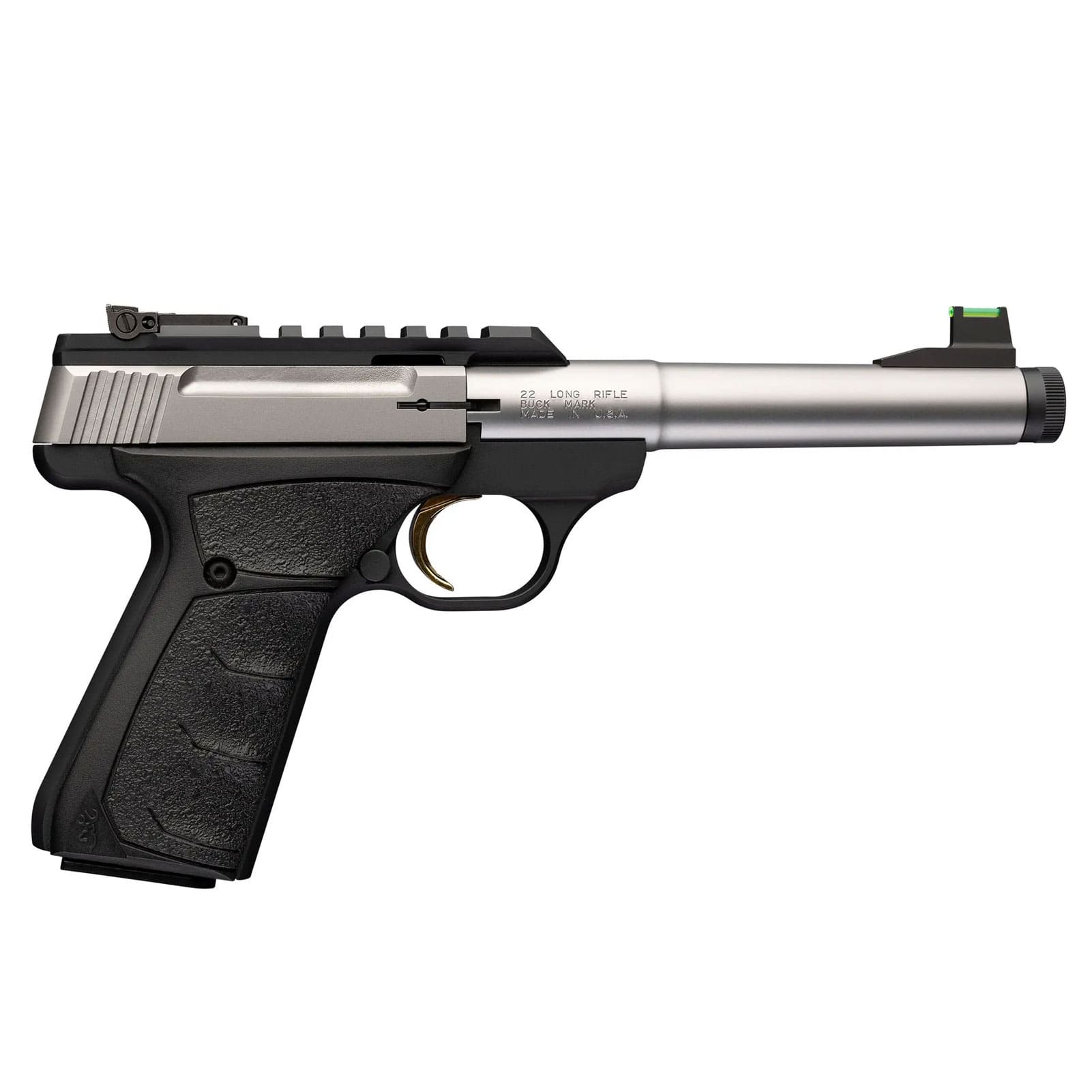 BROWNING Buck Mark Plus Camper Stainless UFX Suppressor Ready .22LR Pistol-img-0