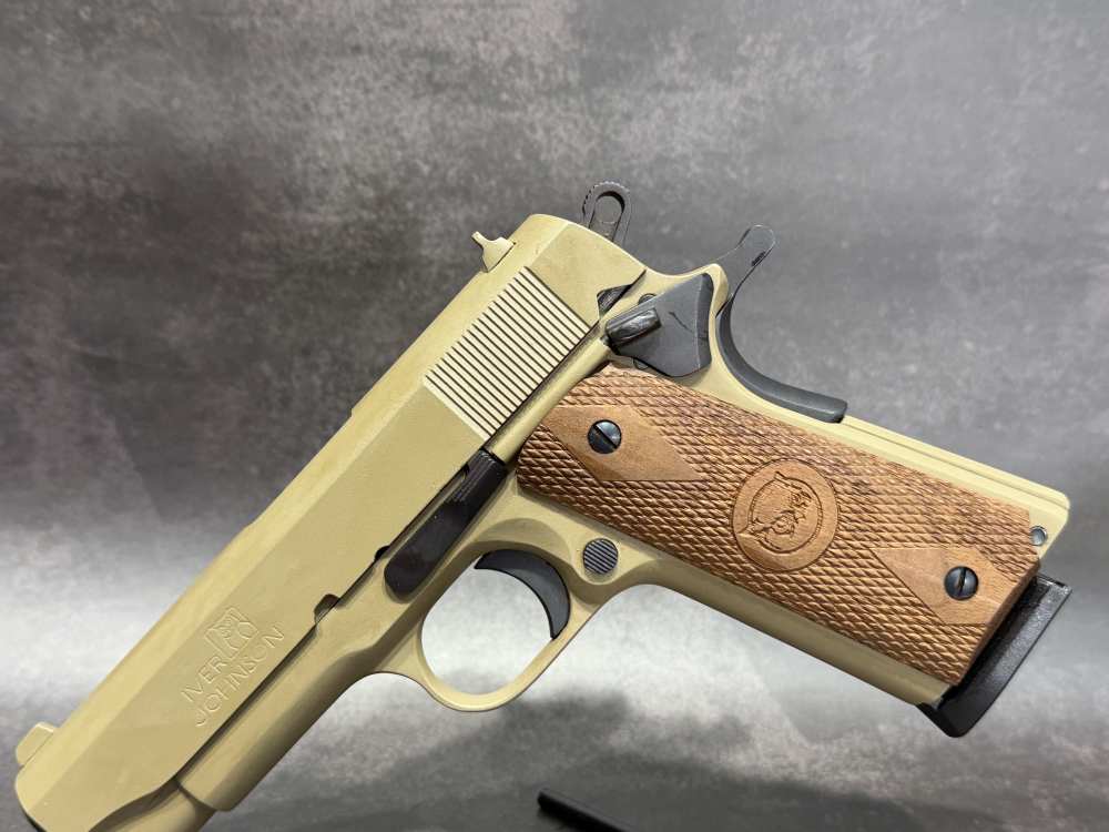 IVER JOHNSON TROJAN 45ACP TAN NOS COMMANDER 1911 4.25-img-2