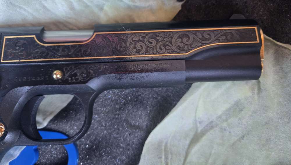 Colt 1911 government 70 engraved 45 acp gold engraved hardware gold mag-img-13