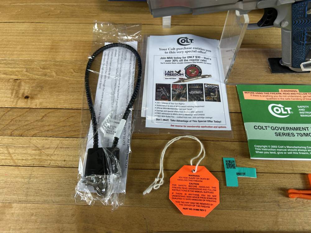 Colt Gold Cup Trophy 1911 Pistol .38 Super 5" Barrel Stainless Steel As New-img-3