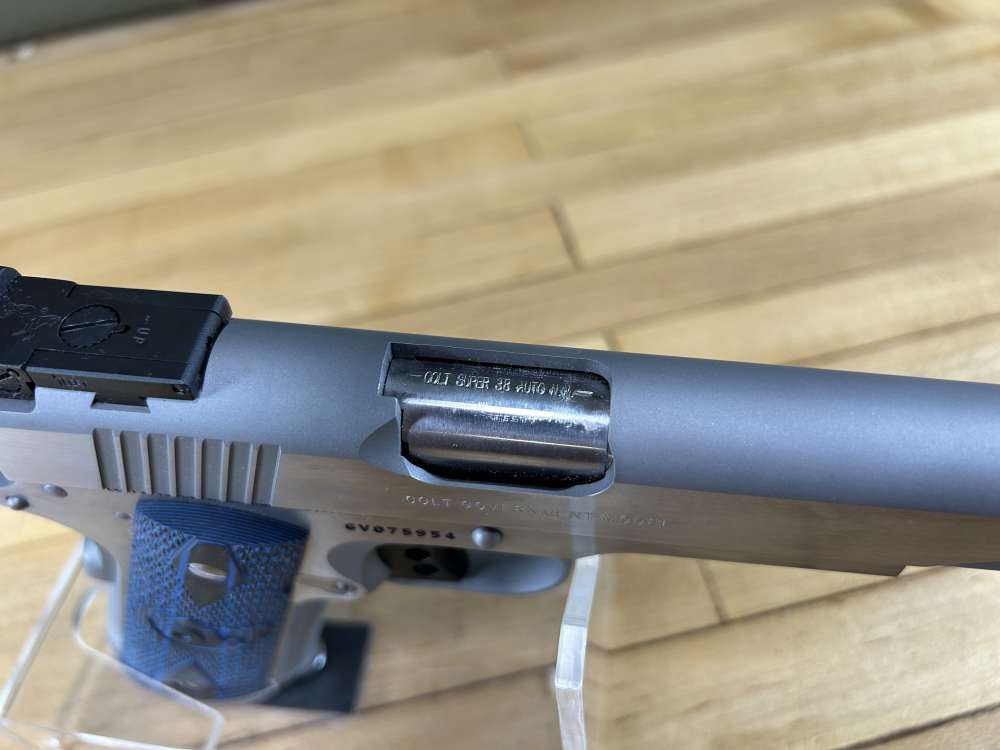 Colt Gold Cup Trophy 1911 Pistol .38 Super 5" Barrel Stainless Steel As New-img-16