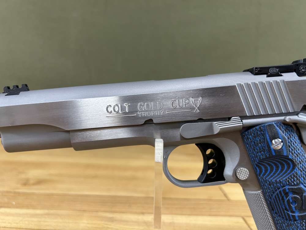 Colt Gold Cup Trophy 1911 Pistol .38 Super 5" Barrel Stainless Steel As New-img-6