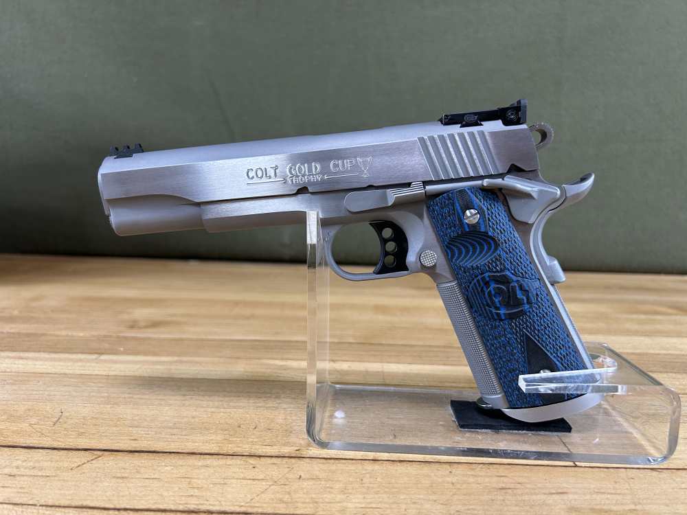 Colt Gold Cup Trophy 1911 Pistol .38 Super 5" Barrel Stainless Steel As New-img-4