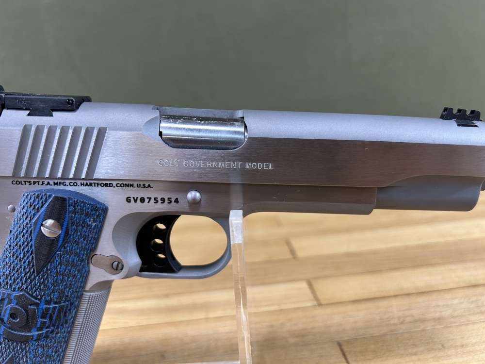 Colt Gold Cup Trophy 1911 Pistol .38 Super 5" Barrel Stainless Steel As New-img-13