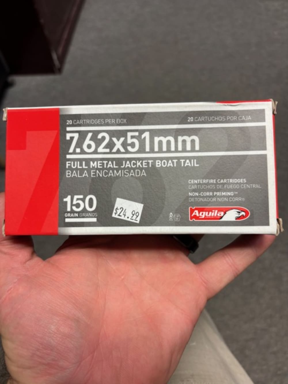 AGUILA 7.62x51mm 150GR FMJ BOAT TAIL 20RDS ANNEALED BRASS-img-0