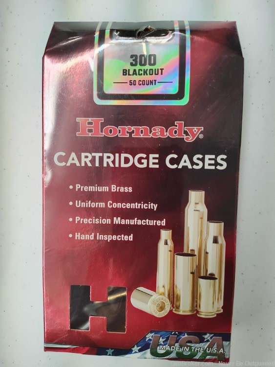 Hornady 300 Blackout Brass 50 count New Unprimed-img-0
