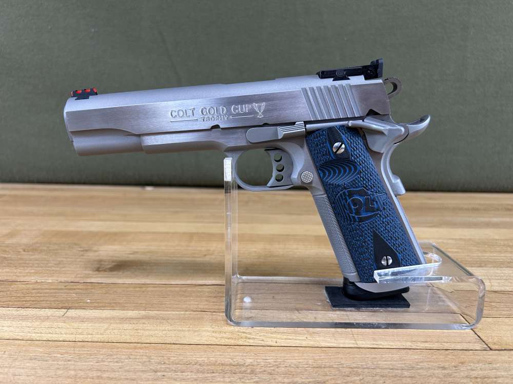 Colt Gold Cup Trophy 1911 Pistol 9MM 5" Barrel Stainless As New in Box VGC -img-2