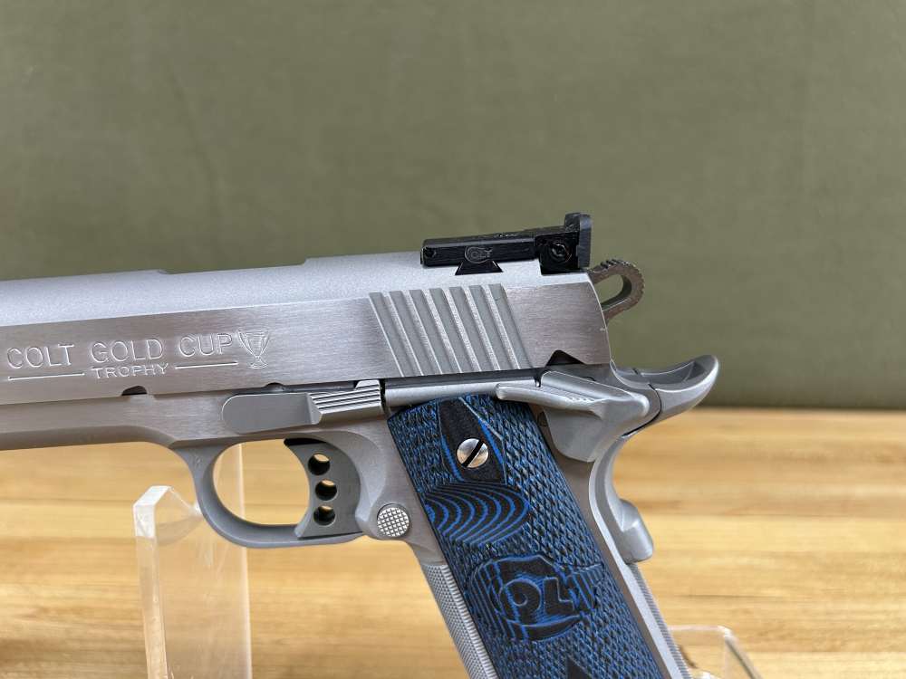 Colt Gold Cup Trophy 1911 Pistol 9MM 5" Barrel Stainless As New in Box VGC -img-5