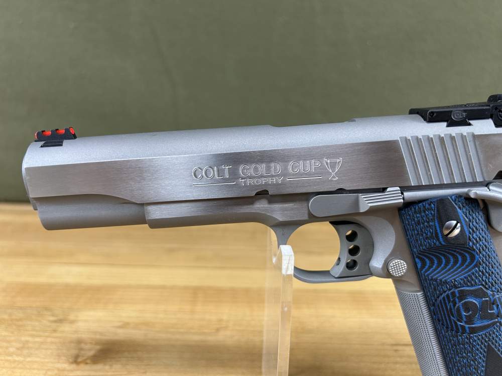 Colt Gold Cup Trophy 1911 Pistol 9MM 5" Barrel Stainless As New in Box VGC -img-4