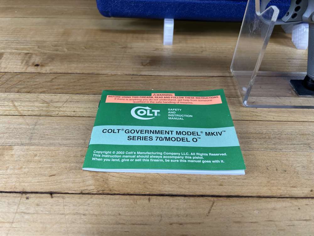 Colt Gold Cup Trophy 1911 Pistol 9MM 5" Barrel Stainless As New in Box VGC -img-1