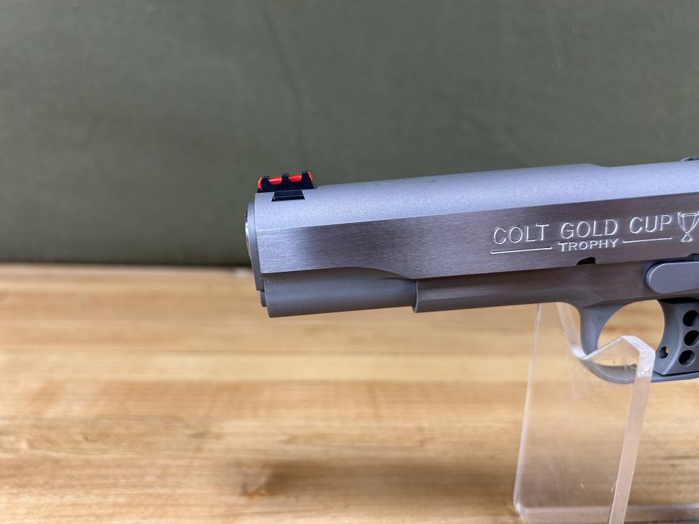 Colt Gold Cup Trophy 1911 Pistol 9MM 5" Barrel Stainless As New in Box VGC -img-3