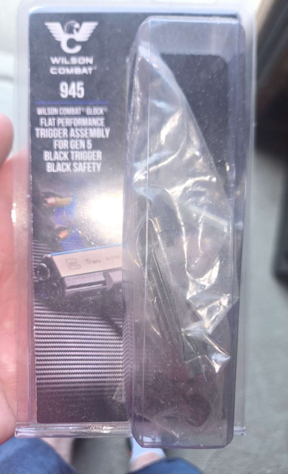 Wilson combat glock gen 5 metal(not plastic) 9mm trigger new in box-img-0