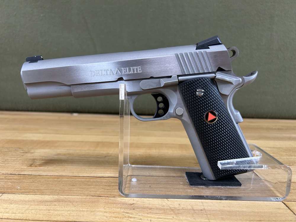 Colt Delta Elite 10MM 1911 Pistol 5" Barrel Stainless Like New in Box VGC -img-3