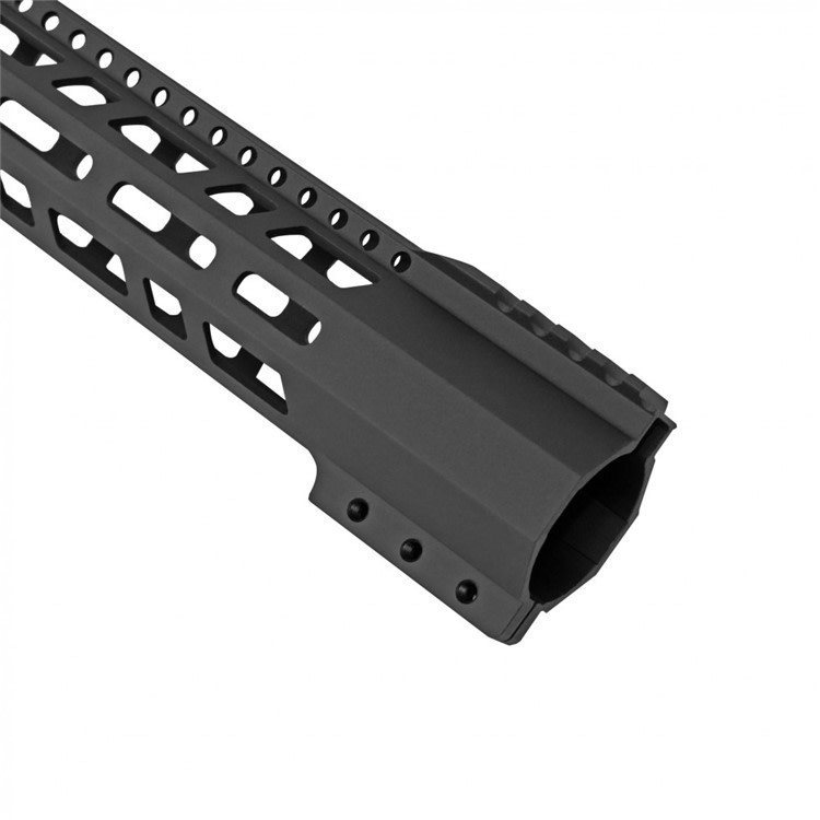 18" AR10 Low Profile D-End MLOK Clamp Free Float Handguard w/o Top Rail-img-3