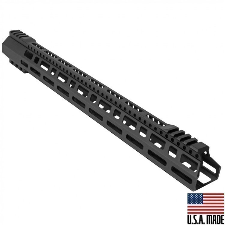 18" AR10 Low Profile D-End MLOK Clamp Free Float Handguard w/o Top Rail-img-0