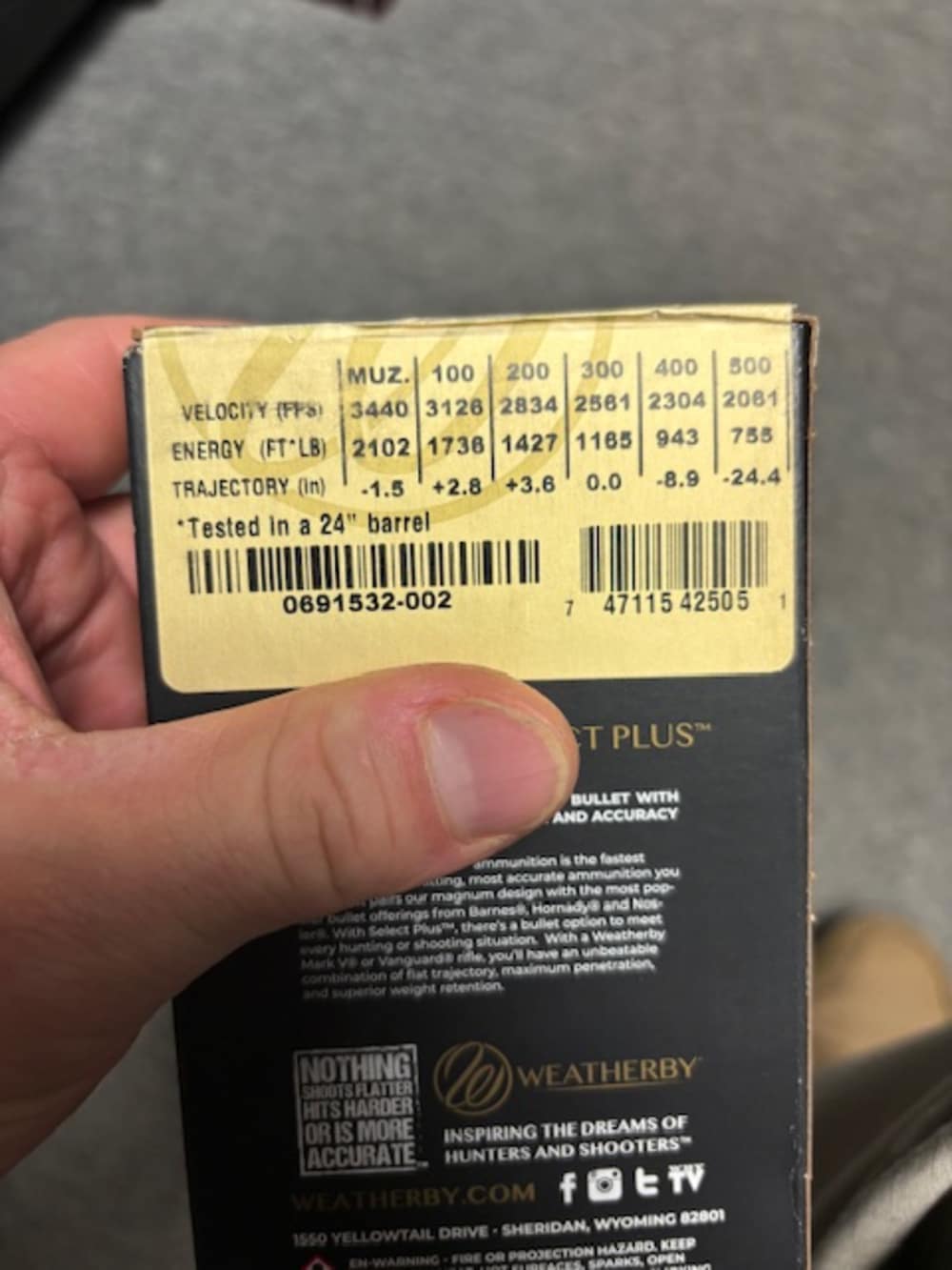 WEATHERBY SELECT PLUS .240WBY MAG 80GR BARNES TTSX 20RDS-img-1