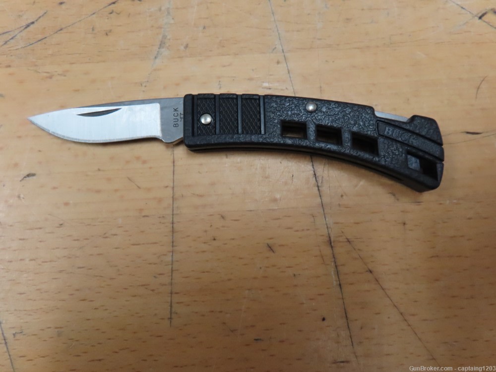 Vintage Mini Buck Pocket Knife, Black (B425-BK-0) USA!-img-3