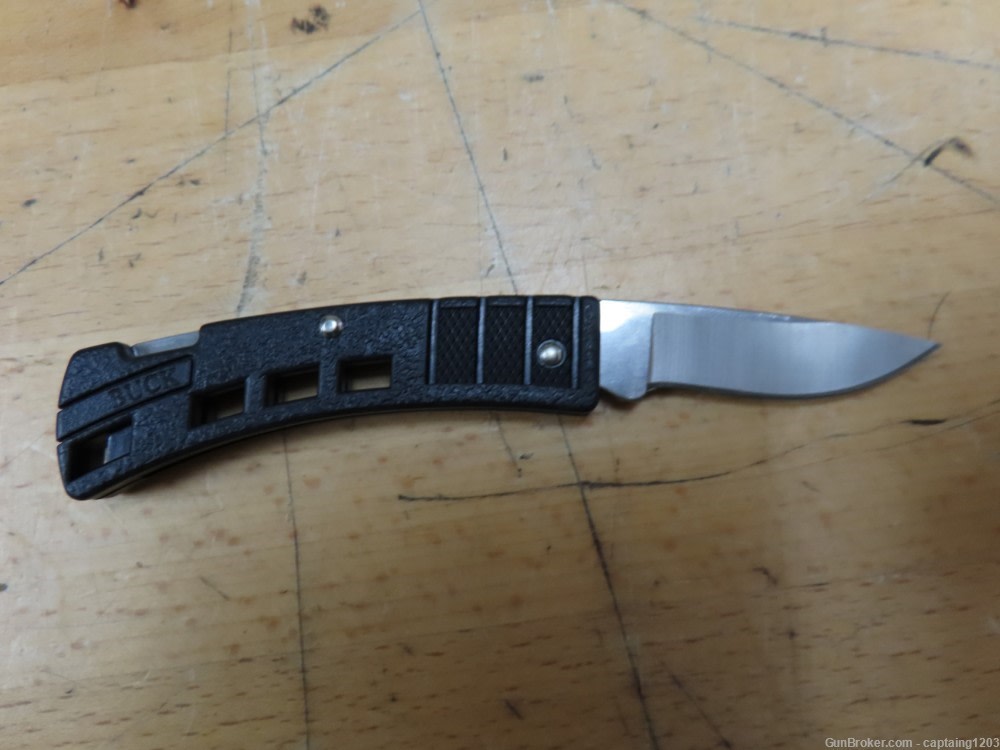 Vintage Mini Buck Pocket Knife, Black (B425-BK-0) USA!-img-4