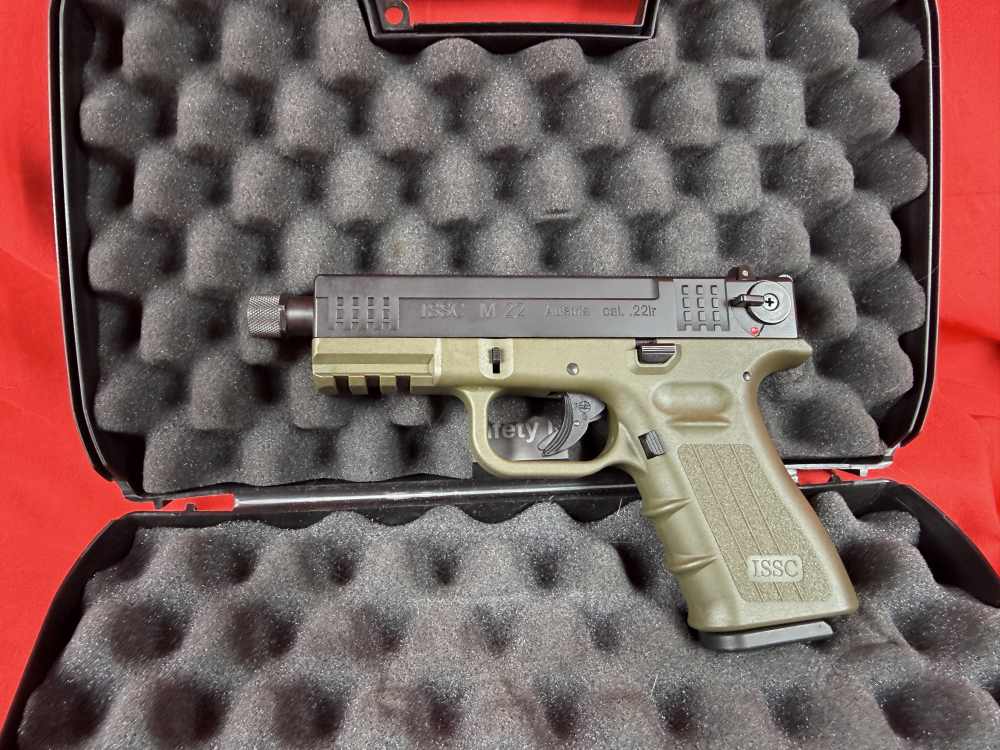 ISSC M22 .22 LR Semi-Automatic Pistol – OD Green – Threaded Barrel -img-1