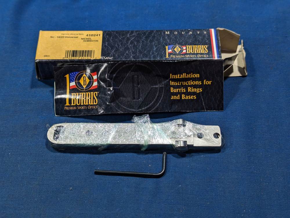  Burris Supreme Scope Base for Ruger 10/22 Nickel Finish -img-0