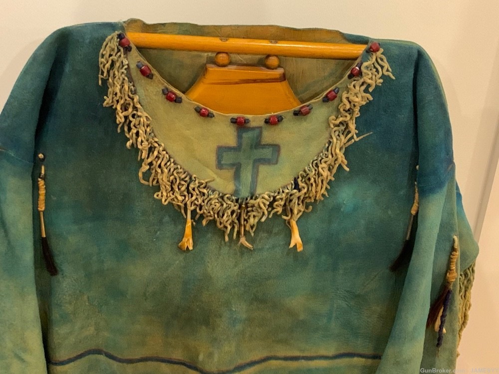 Extreme 1800’s Beaded-Painted Indian Shirt. Will Trade!!-img-1
