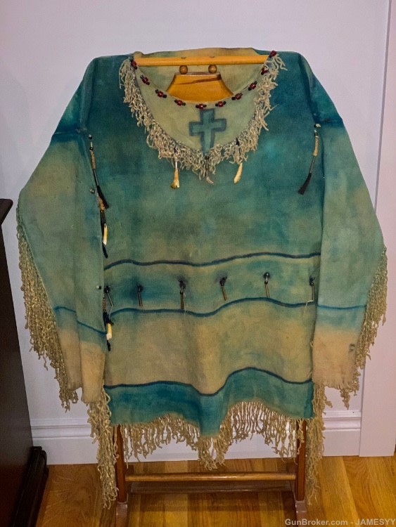 Extreme 1800’s Beaded-Painted Indian Shirt. Will Trade!!-img-4