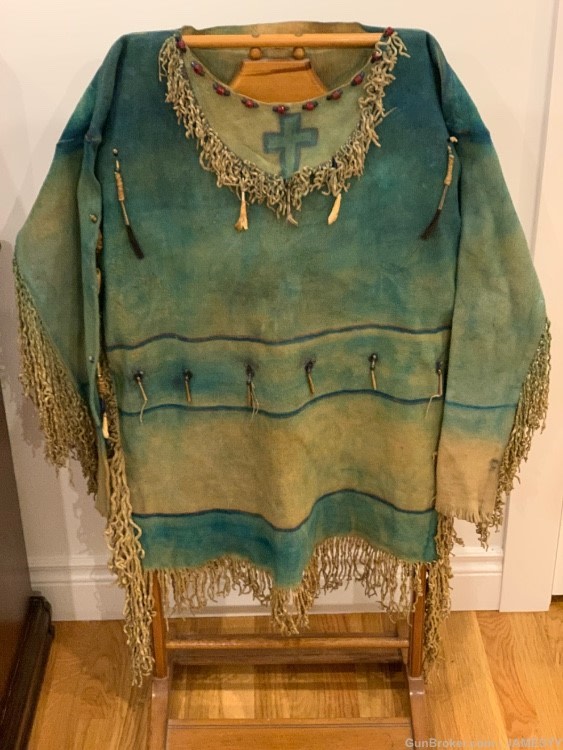 Extreme 1800’s Beaded-Painted Indian Shirt. Will Trade!!-img-0